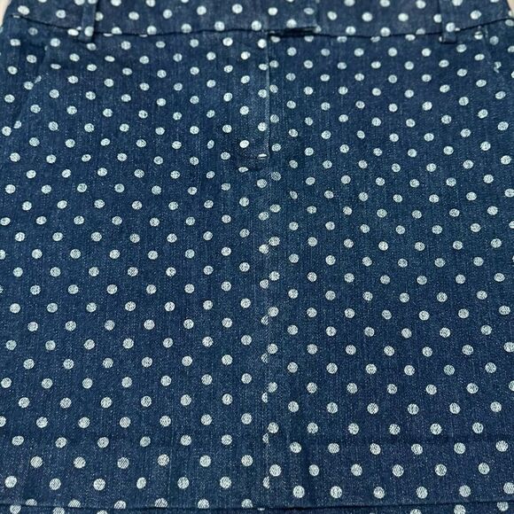 J. Crew Polkadots Denim Mini Skirt - Picture 5 of 6